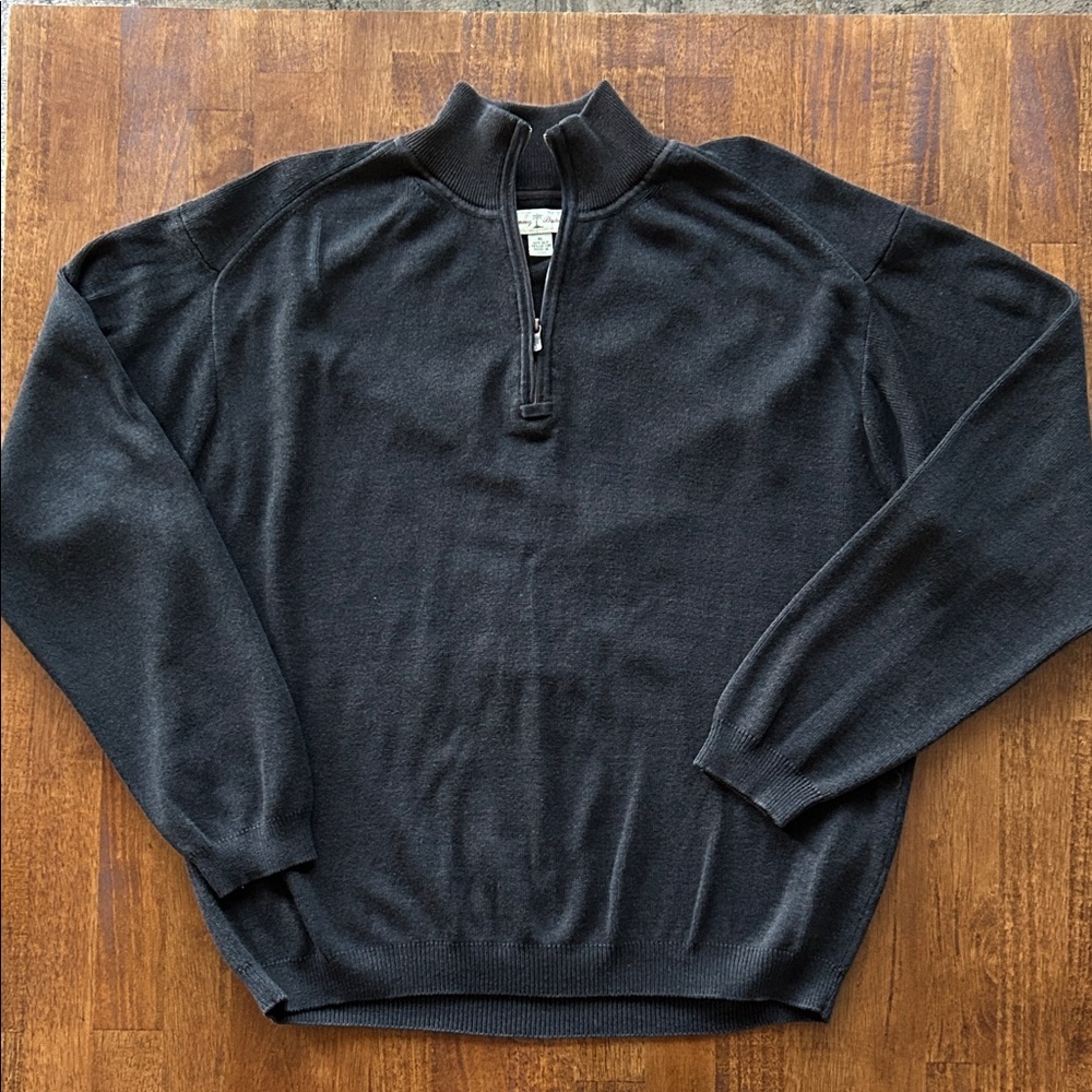 Tommy Bahama men’s silk cotton blend classic  quarter zip sweater size XL​
